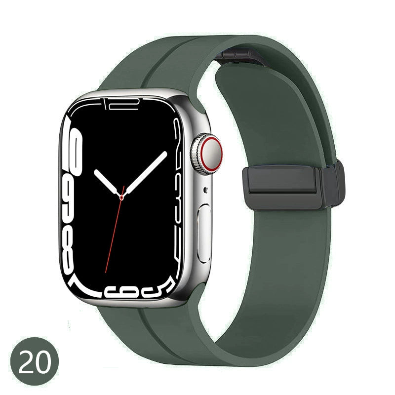 ⌚Apple Watch Silicone Magnetic Fold Buckle Strap| Lightweight and Comfortable ✨