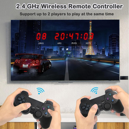 Retro Video Game with 20,000+ Built-in Games | Classic Console with Mario, Contra, Tekken & More | 4K HDMI Output | Dual Wireless Controllers | HD Sound | Multi-Player Fun game