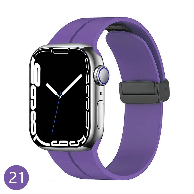 ⌚Apple Watch Silicone Magnetic Fold Buckle Strap| Lightweight and Comfortable ✨