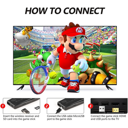 Retro Video Game with 20,000+ Built-in Games | Classic Console with Mario, Contra, Tekken & More | 4K HDMI Output | Dual Wireless Controllers | HD Sound | Multi-Player Fun game