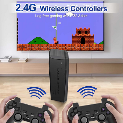 Retro Video Game with 20,000+ Built-in Games | Classic Console with Mario, Contra, Tekken & More | 4K HDMI Output | Dual Wireless Controllers | HD Sound | Multi-Player Fun game