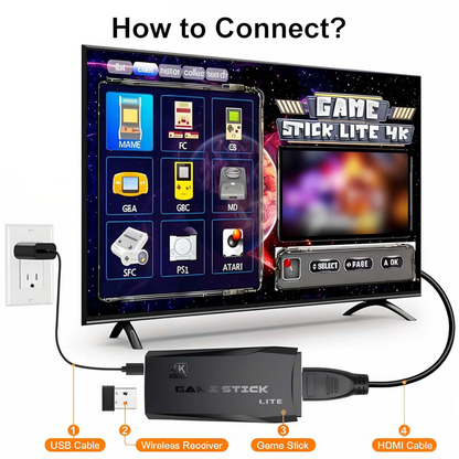 Retro Video Game with 20,000+ Built-in Games | Classic Console with Mario, Contra, Tekken & More | 4K HDMI Output | Dual Wireless Controllers | HD Sound | Multi-Player Fun game