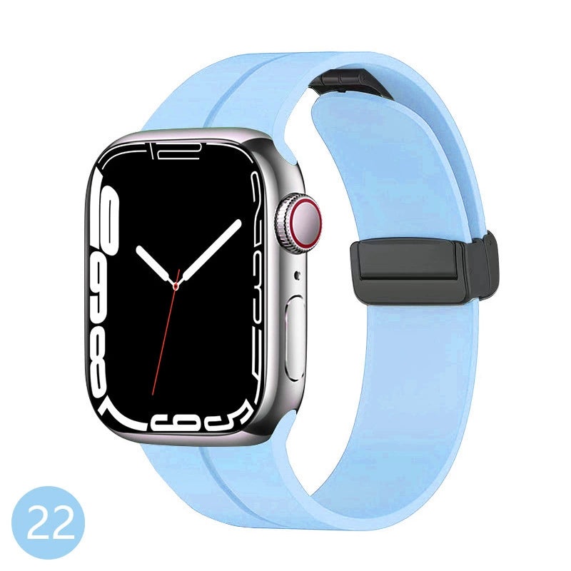 ⌚Apple Watch Silicone Magnetic Fold Buckle Strap| Lightweight and Comfortable ✨