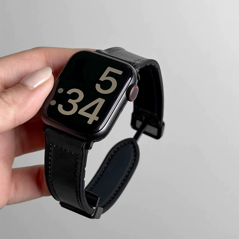⌚Apple Watch Genuine Leather Magnetic Buckle Strap✨