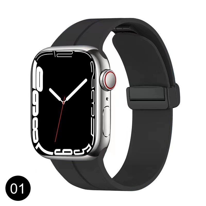 ⌚Apple Watch Silicone Magnetic Fold Buckle Strap| Lightweight and Comfortable ✨