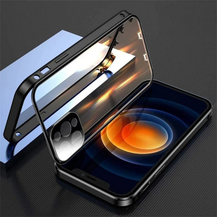 Exclusive Magnetic Glass Phone Case With 360° Protection ( iPhone )