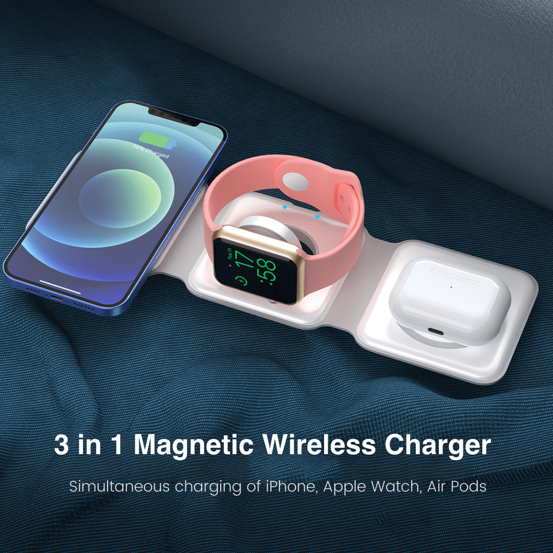 ⭐ New Year Offers: Don’t Miss Out!|MagCharge 3-in-1 Foldable Wireless Charger