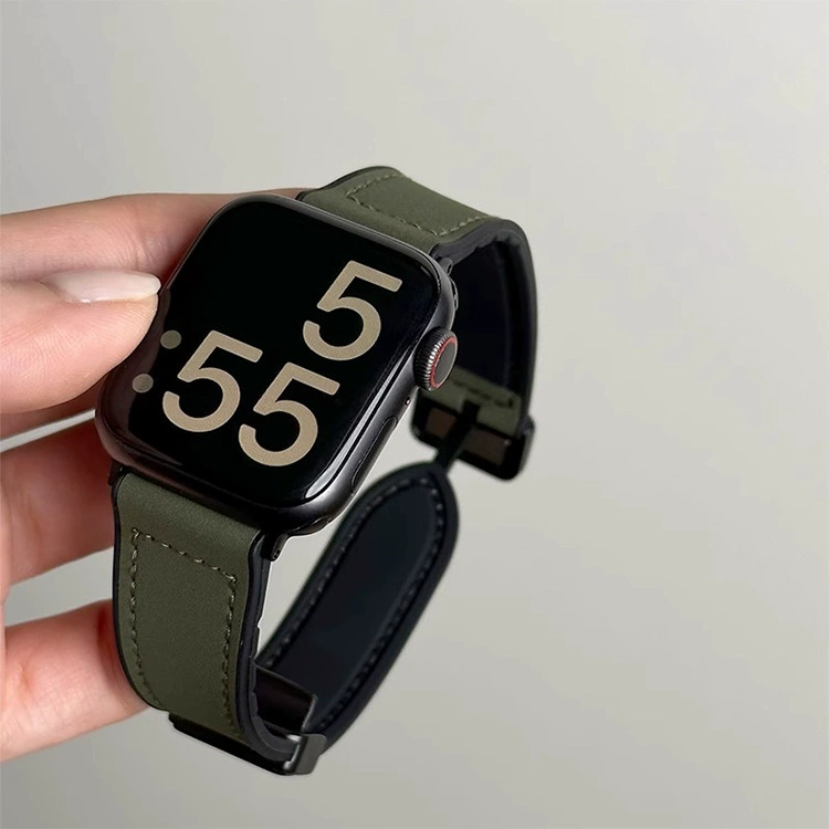 ⌚Apple Watch Genuine Leather Magnetic Buckle Strap✨