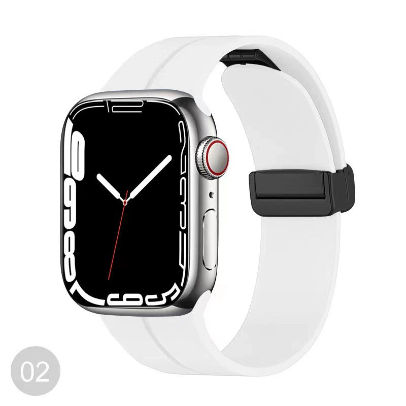 ⌚Apple Watch Silicone Magnetic Fold Buckle Strap| Lightweight and Comfortable ✨