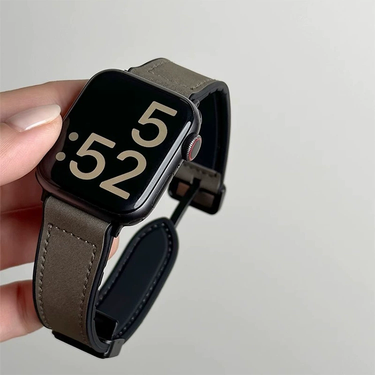 ⌚Apple Watch Genuine Leather Magnetic Buckle Strap✨