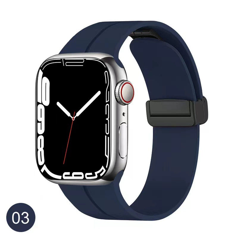 ⌚Apple Watch Silicone Magnetic Fold Buckle Strap| Lightweight and Comfortable ✨