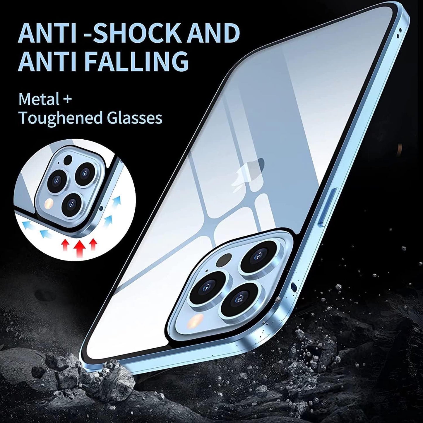 Exclusive Magnetic Glass Phone Case With 360° Protection ( Vivo )