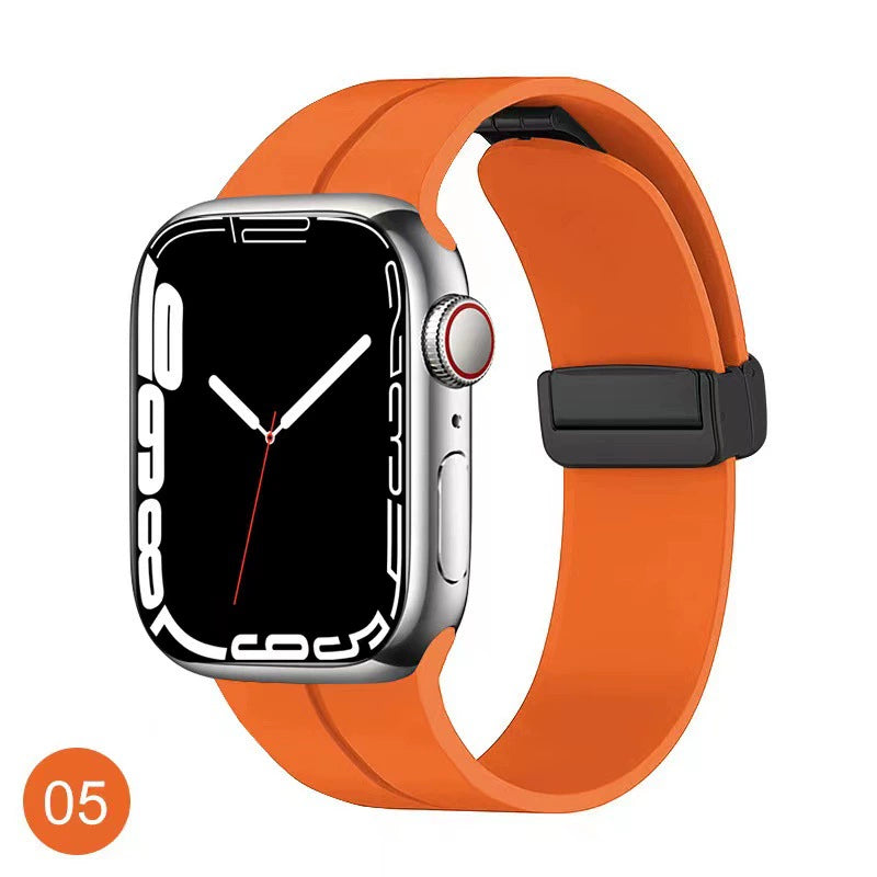 ⌚Apple Watch Silicone Magnetic Fold Buckle Strap| Lightweight and Comfortable ✨