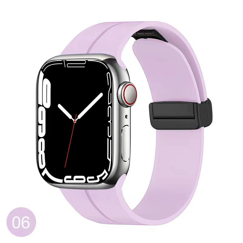 ⌚Apple Watch Silicone Magnetic Fold Buckle Strap| Lightweight and Comfortable ✨