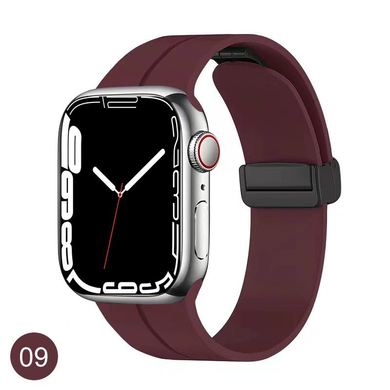 ⌚Apple Watch Silicone Magnetic Fold Buckle Strap| Lightweight and Comfortable ✨