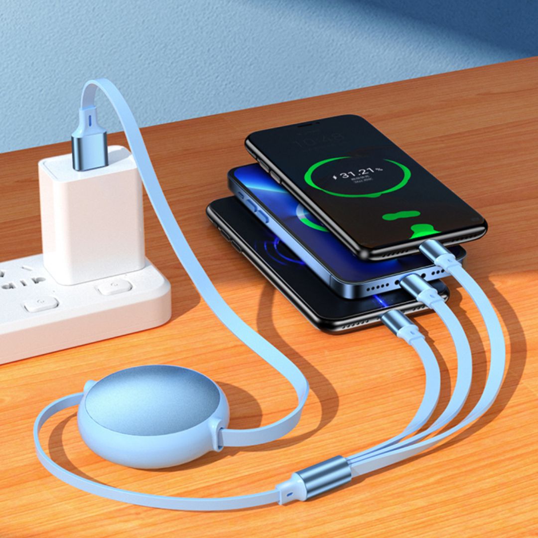 ⚡100W⚡ 3-in-1 Retractable Charging Cable