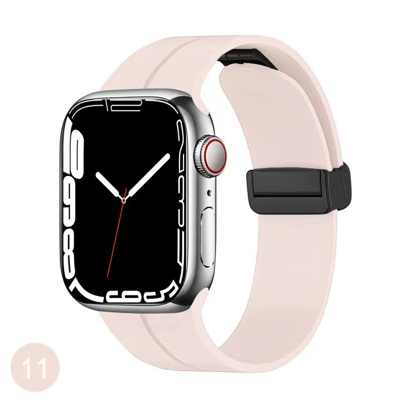 ⌚Apple Watch Silicone Magnetic Fold Buckle Strap| Lightweight and Comfortable ✨