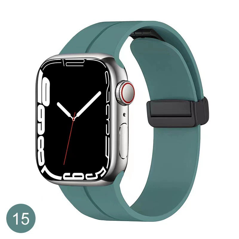 ⌚Apple Watch Silicone Magnetic Fold Buckle Strap| Lightweight and Comfortable ✨
