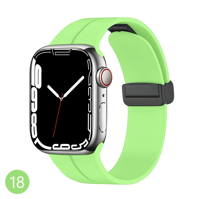 ⌚Apple Watch Silicone Magnetic Fold Buckle Strap| Lightweight and Comfortable ✨