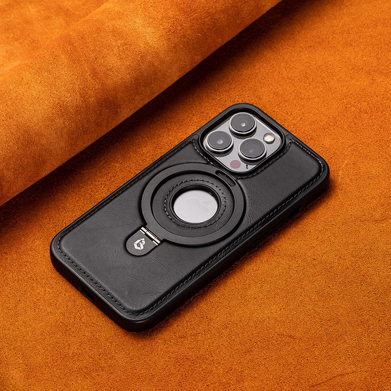 🔥🔥 Don't Miss It | 📱Full-Coverage Shockproof Leather Magnetic Stand iPhone Case