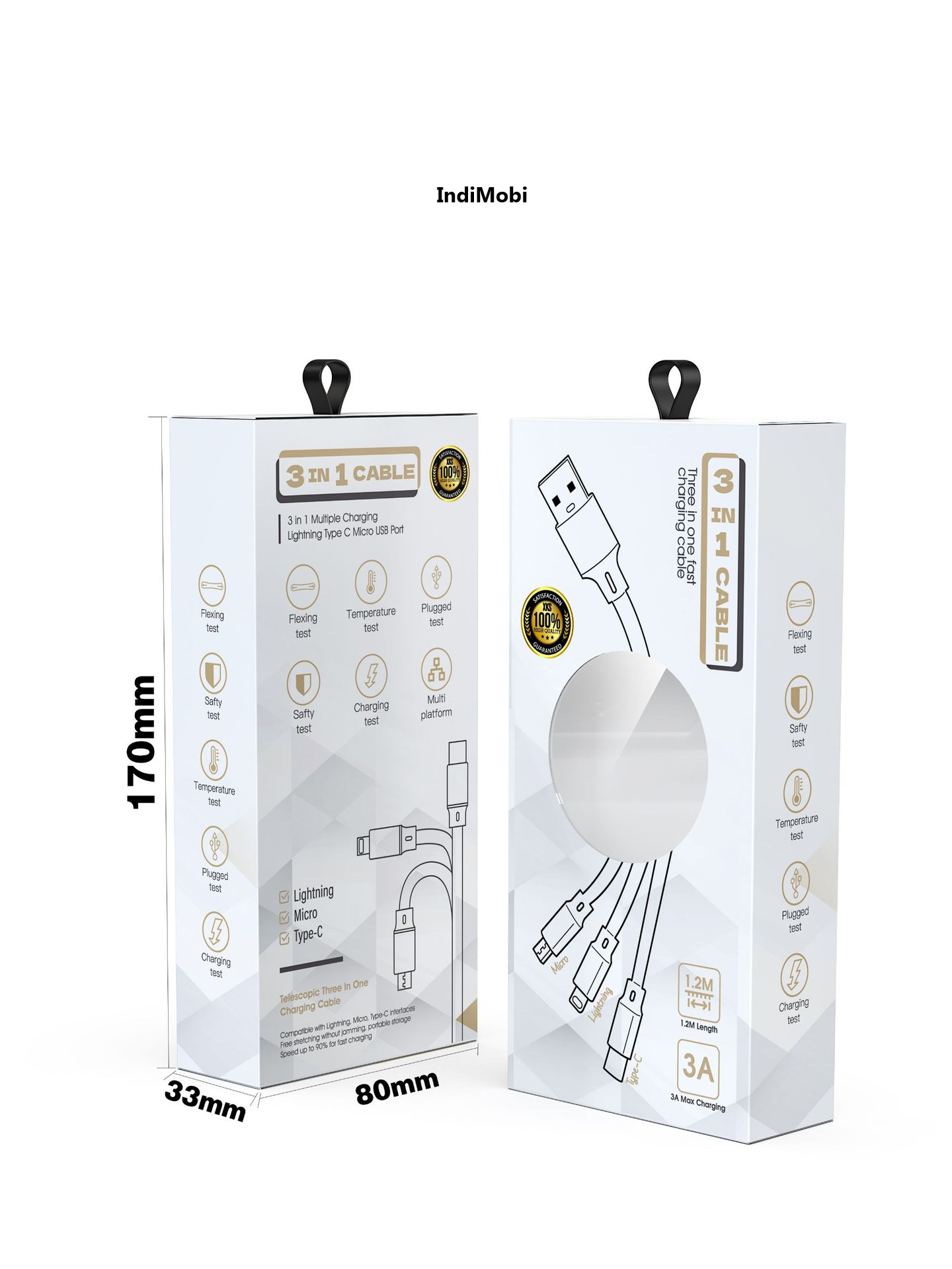 ⚡100W⚡ 3-in-1 Retractable Charging Cable