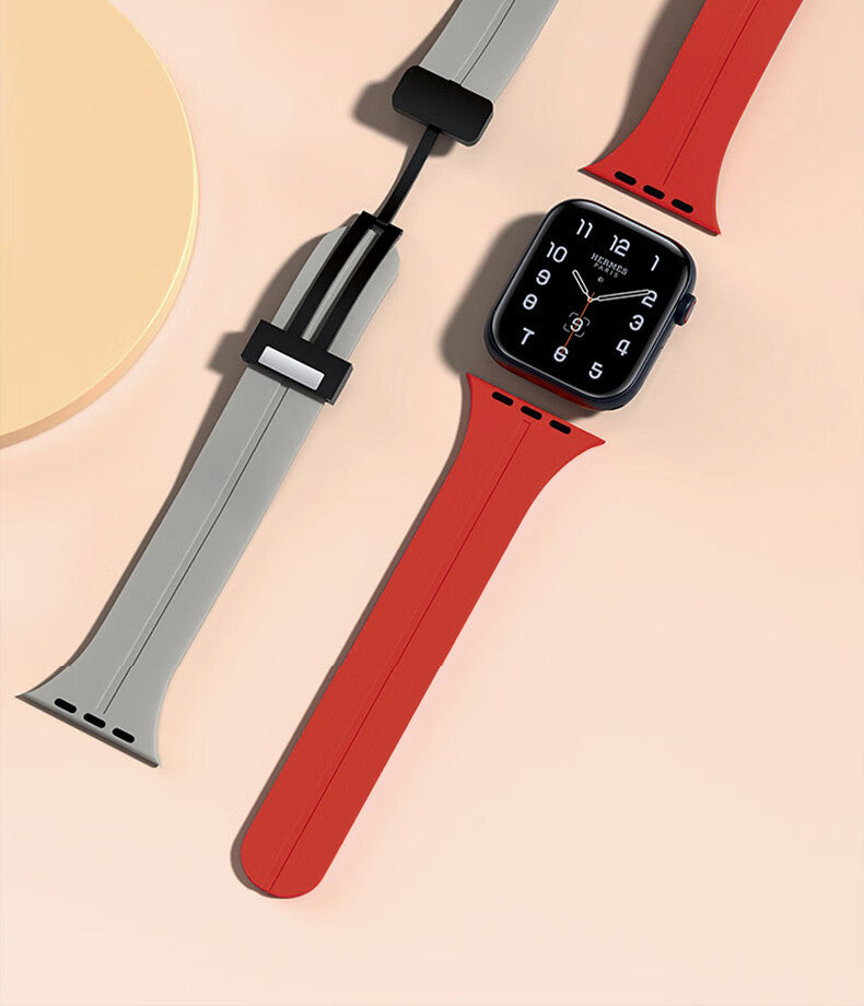 ⌚Apple Watch Silicone Magnetic Fold Buckle Strap| Lightweight and Comfortable ✨
