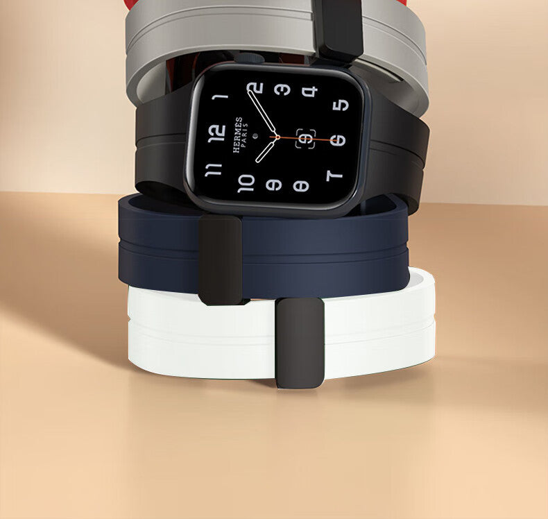 ⌚Apple Watch Silicone Magnetic Fold Buckle Strap| Lightweight and Comfortable ✨