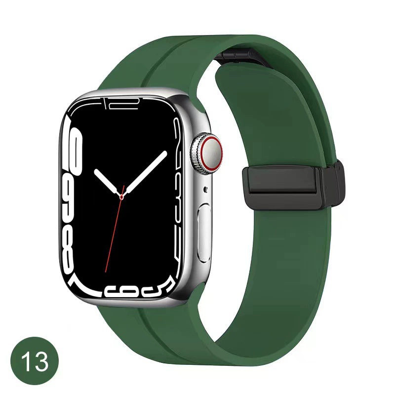 ⌚Apple Watch Silicone Magnetic Fold Buckle Strap| Lightweight and Comfortable ✨