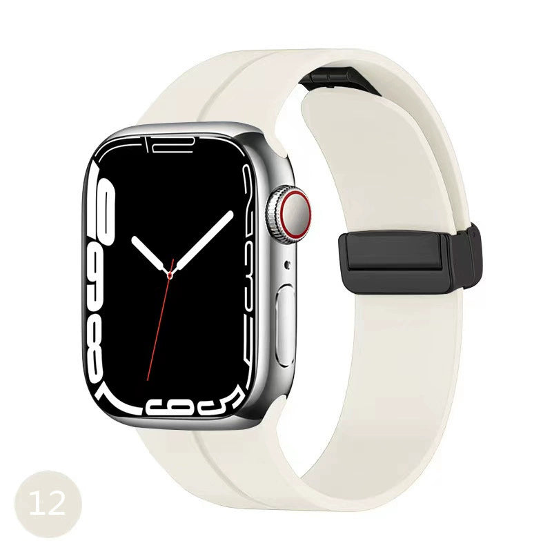 ⌚Apple Watch Silicone Magnetic Fold Buckle Strap| Lightweight and Comfortable ✨