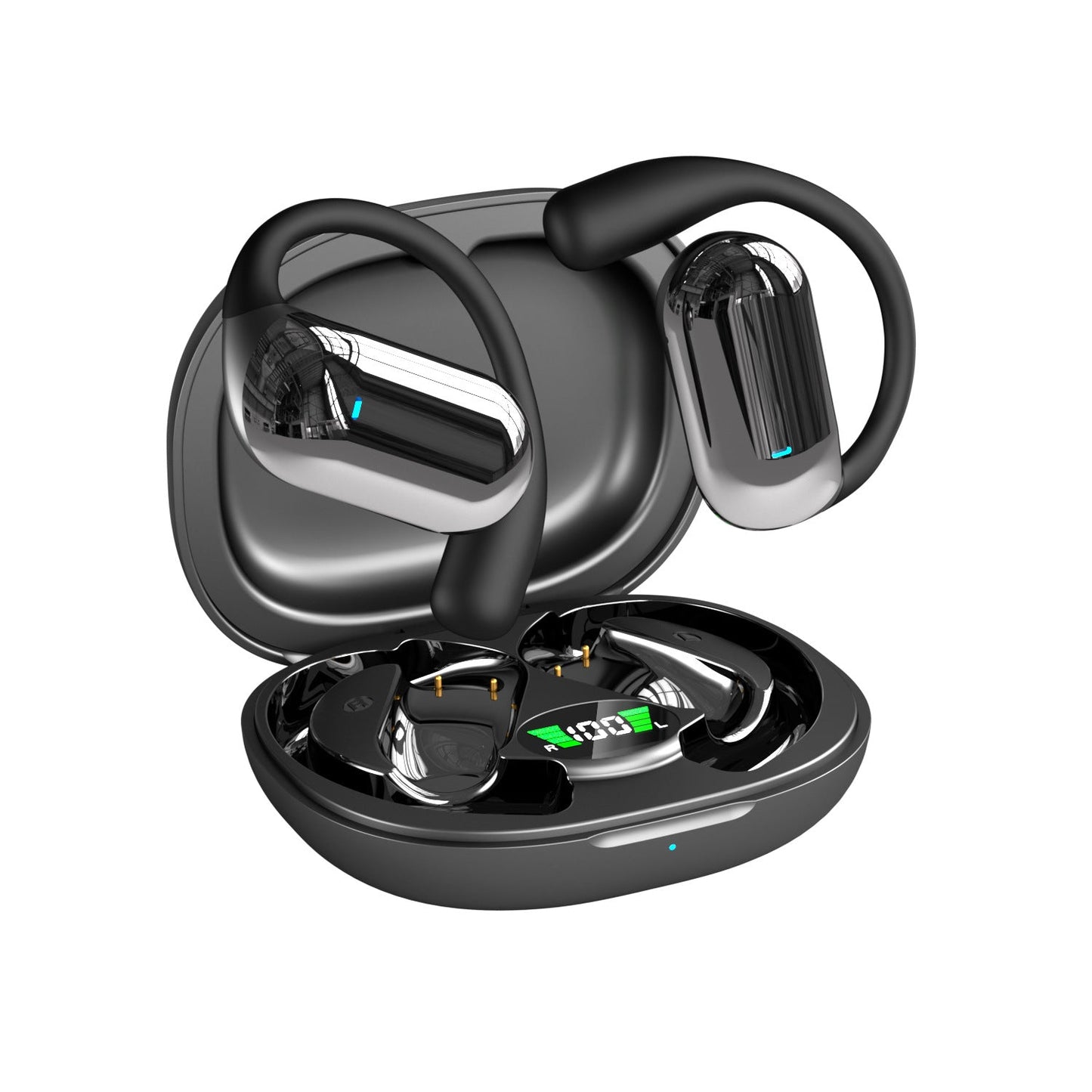 True Powerful Bluetooth 5.4 Open Ear Earbuds, IPX5 Waterproof
