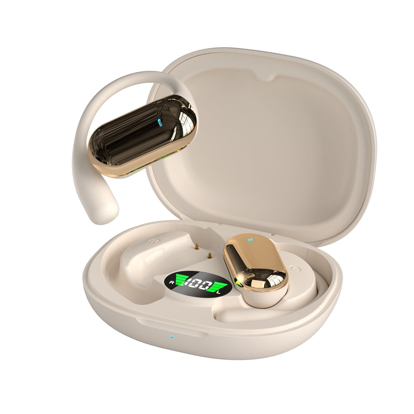 True Powerful Bluetooth 5.4 Open Ear Earbuds, IPX5 Waterproof