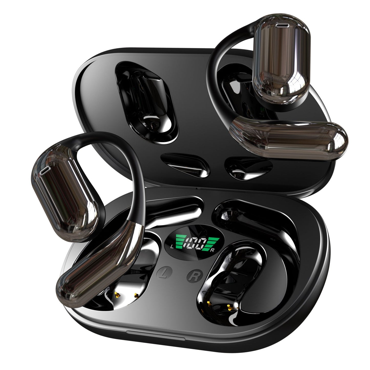 True Powerful Bluetooth 5.4 Open Ear Earbuds, IPX5 Waterproof