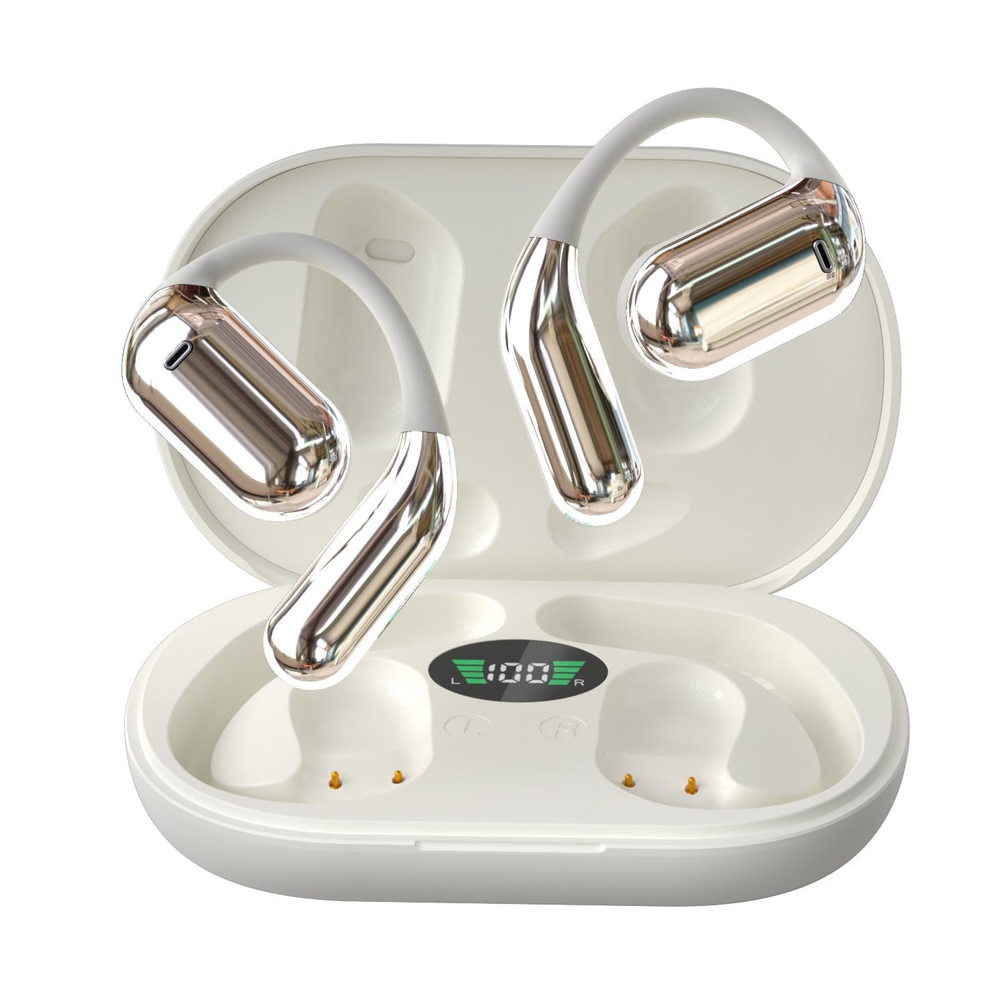 True Powerful Bluetooth 5.4 Open Ear Earbuds, IPX5 Waterproof