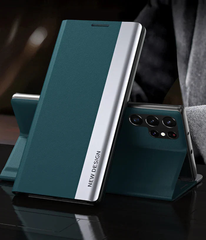 Samsung Galaxy S24 PU Leather Side Window Flip Case