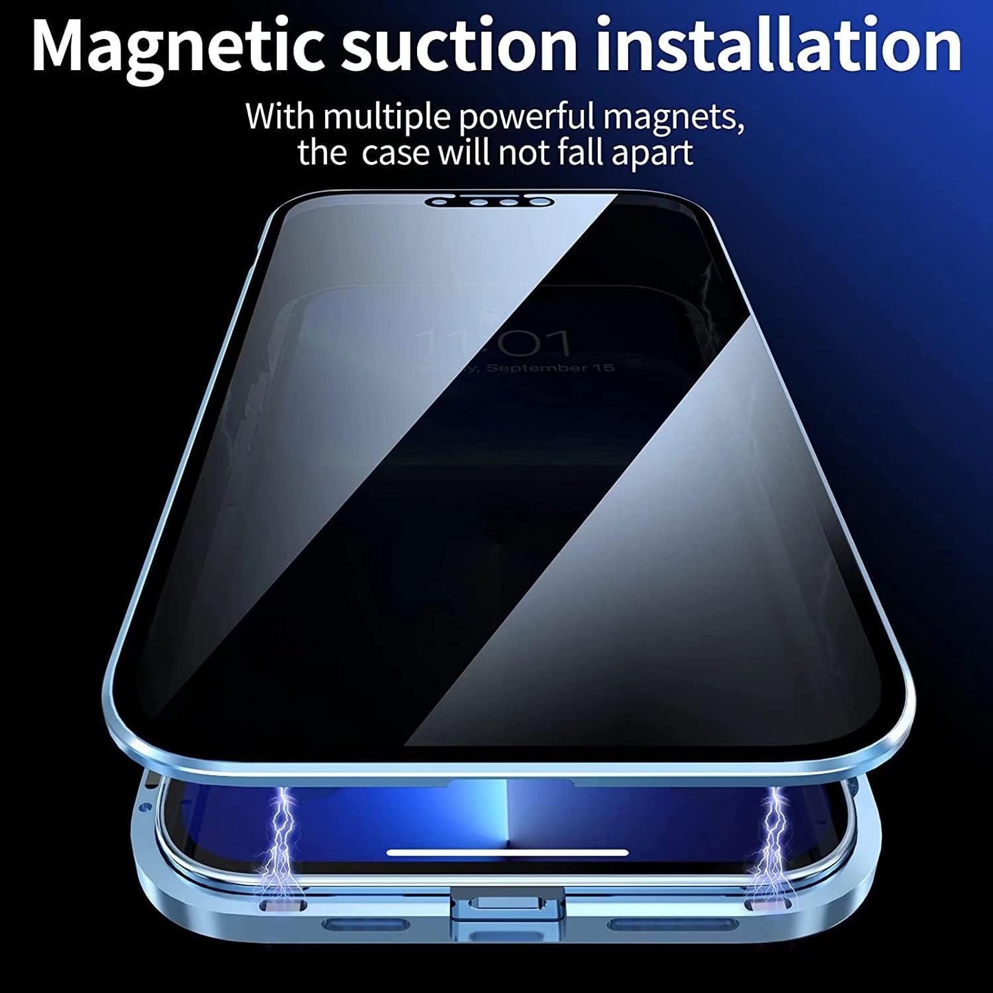 Exclusive Magnetic Glass Phone Case With 360° Protection ( Vivo )