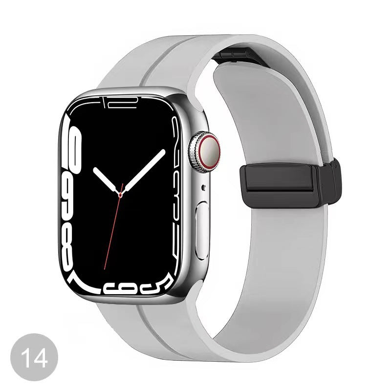 ⌚Apple Watch Silicone Magnetic Fold Buckle Strap| Lightweight and Comfortable ✨